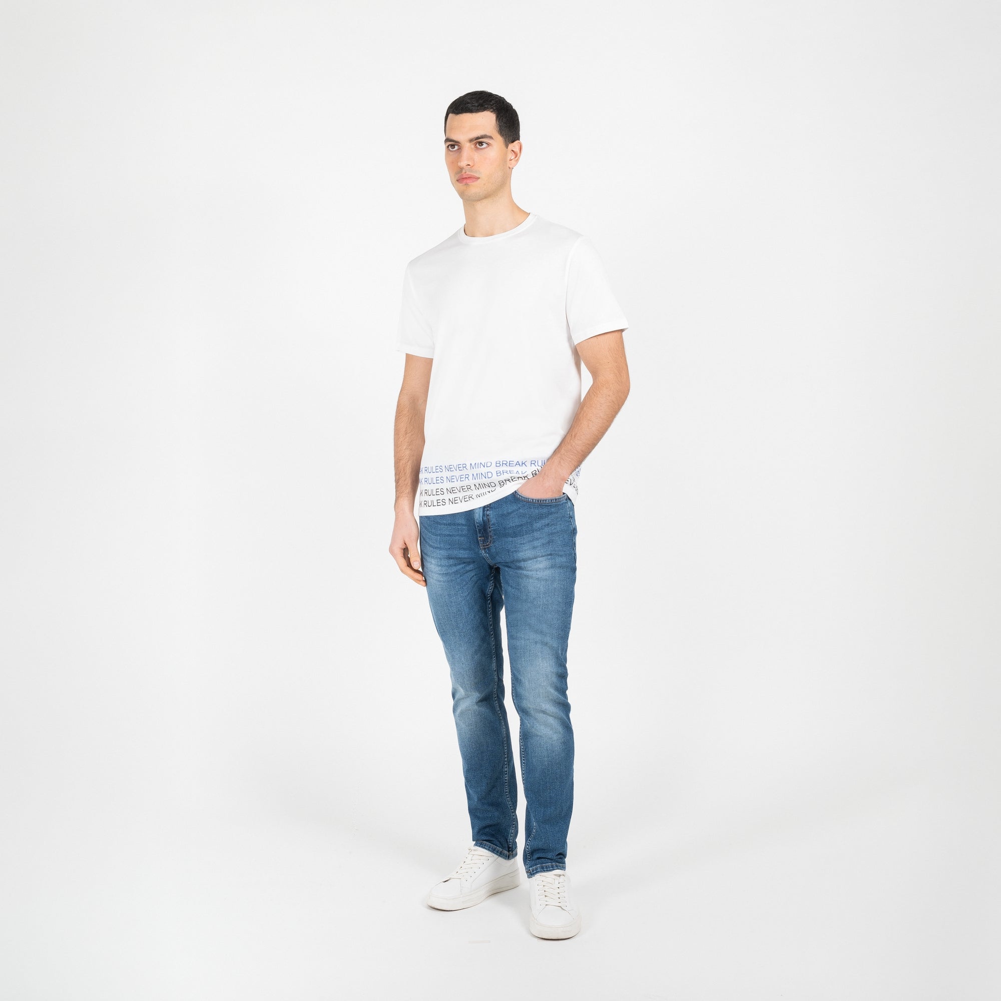T-shirt jersey cotone organico narrow con stampa normal