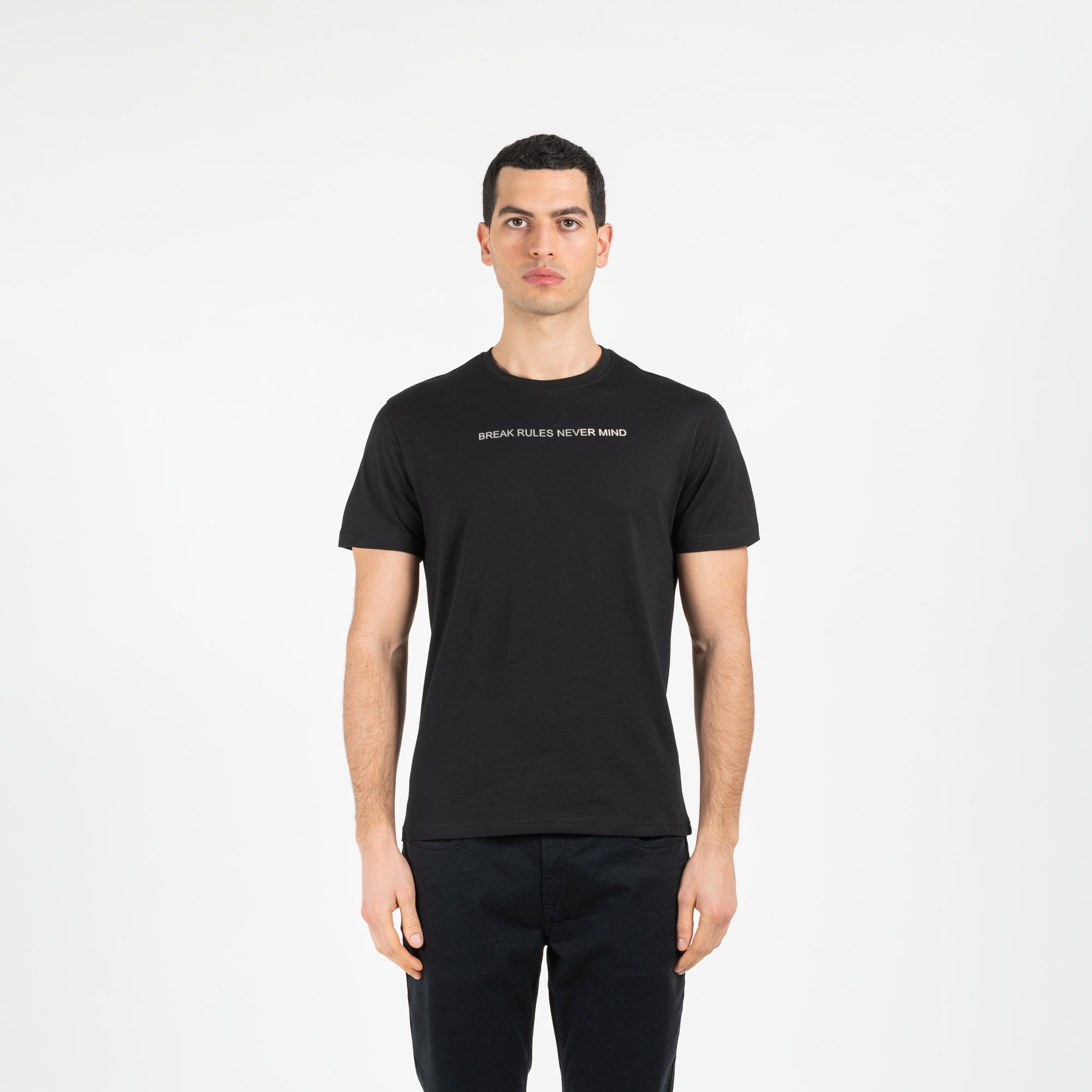 T-shirt jersey cotone organico narrow con stampa metallica