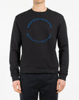 Felpa girocollo con stampa circolare davanti narrow