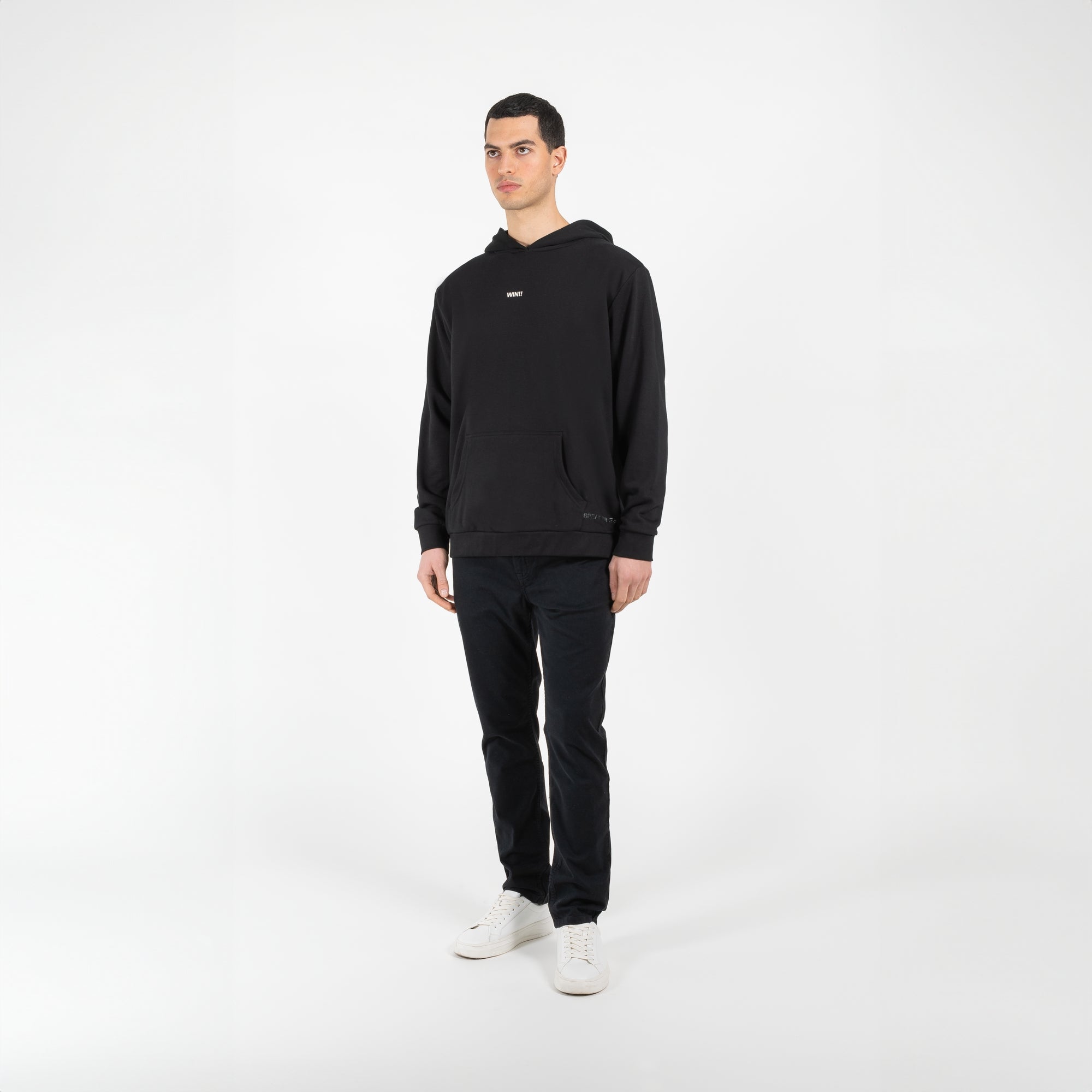 Felpa con cappuccio e tasca davanti oversize