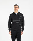 Felpa full zipper con cappuccio narrow