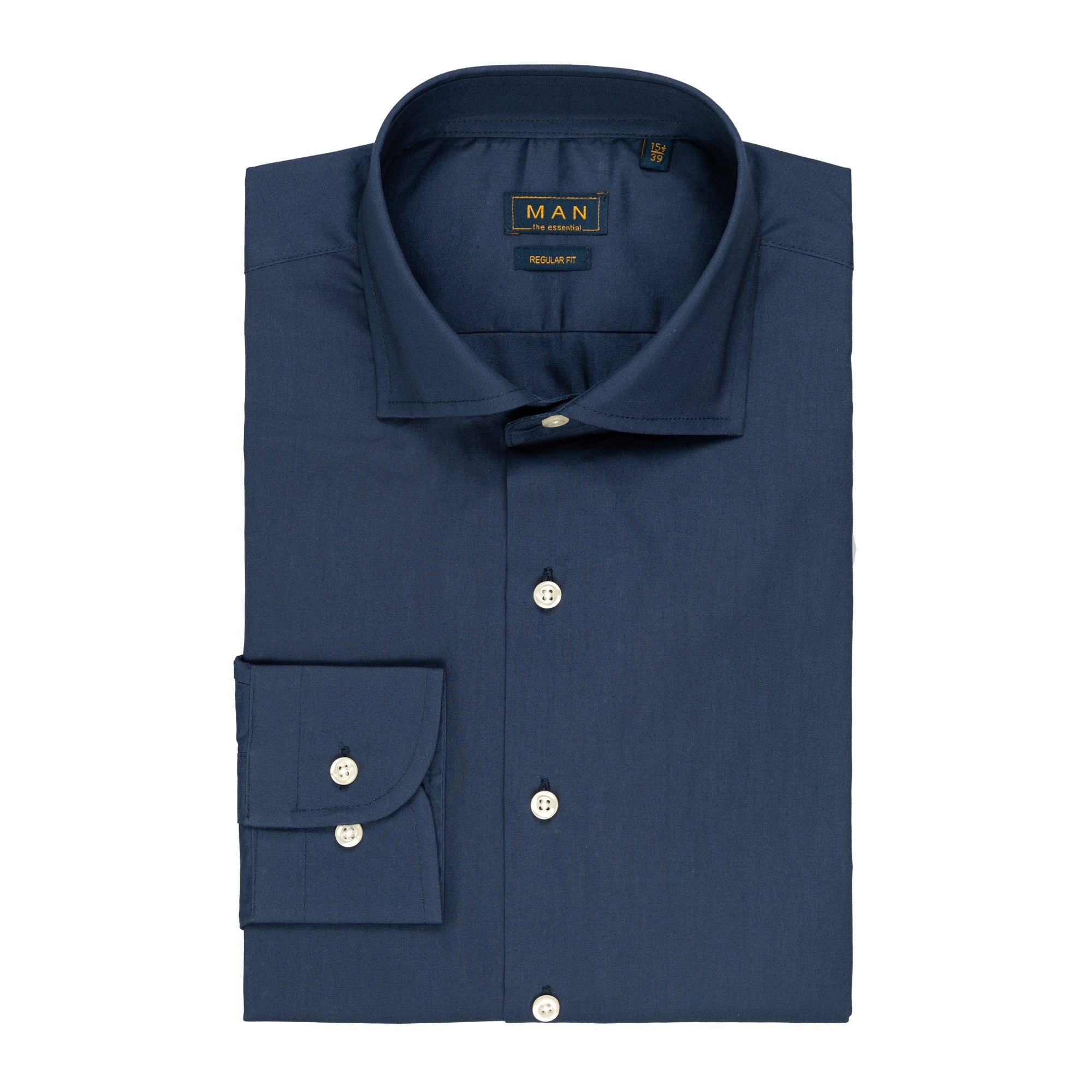 Camicia popeline collo francese regular fit
