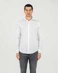 Camicia twill collo francese