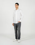 Camicia twill collo francese regular fit