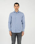 Camicia twill collo francese