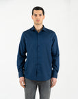 Camicia twill collo francese