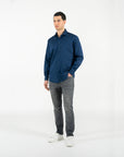 Camicia twill collo francese regular fit