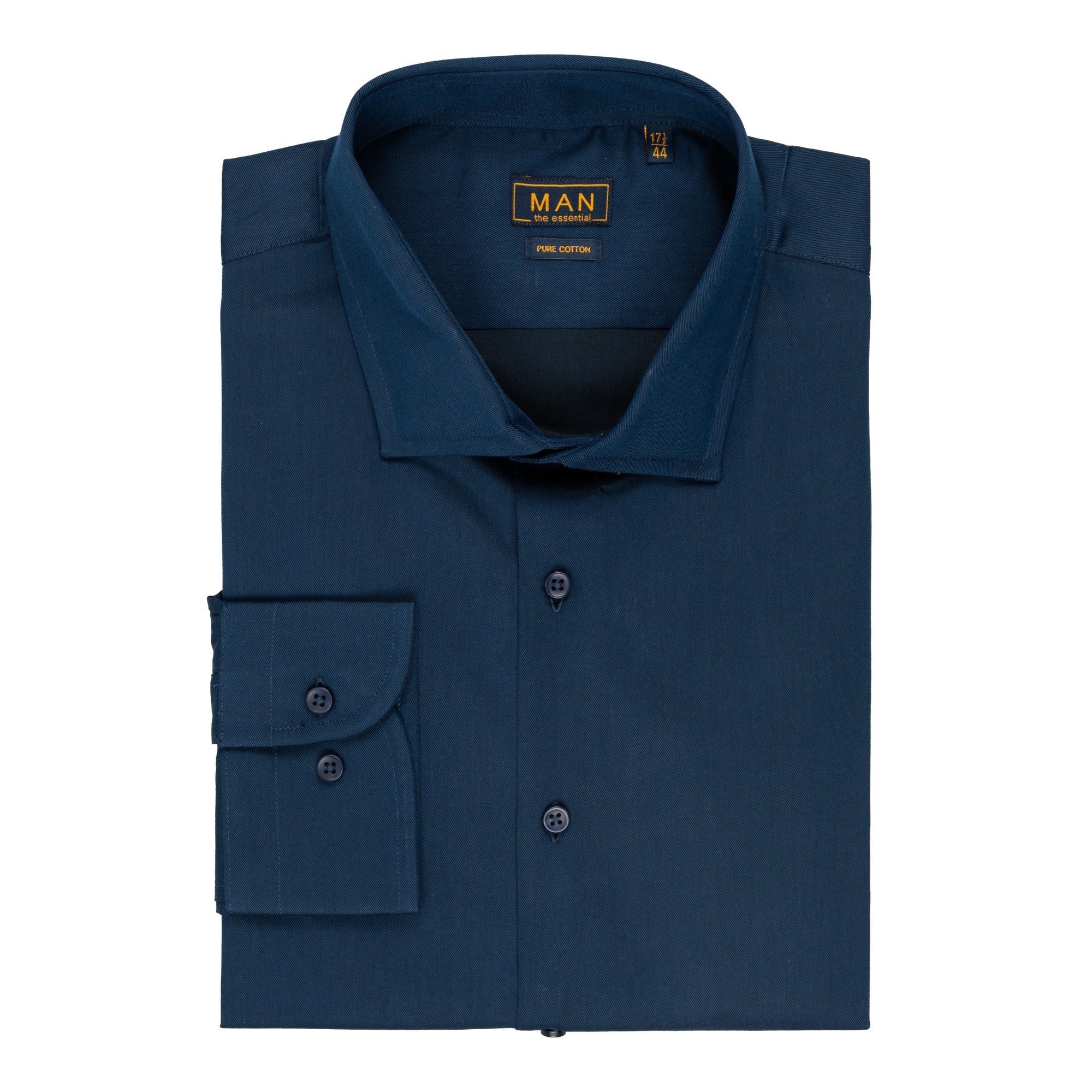 Camicia twill collo francese regular fit