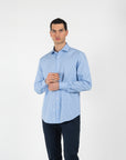 Camicia a righe collo francese