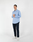 Camicia a righe collo francese