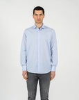 Camicia a righe collo francese