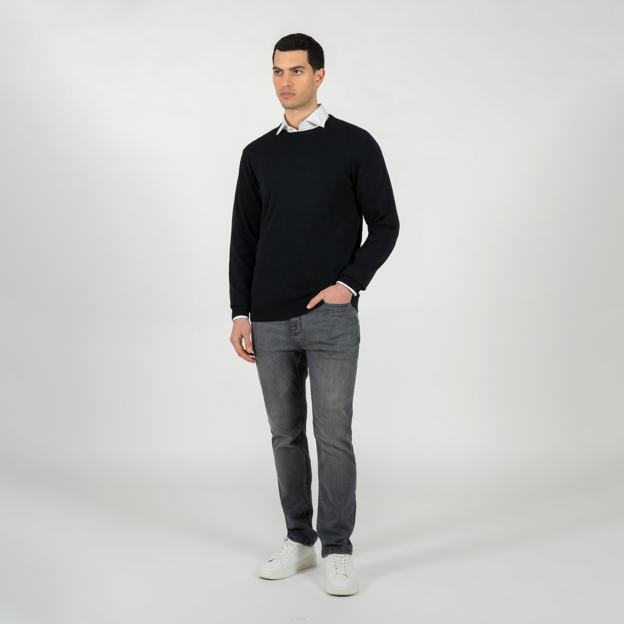 Maglia girocollo in cotone