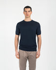 Maglia girocollo mezza manica in cotone