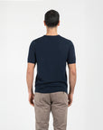 Maglia girocollo mezza manica in cotone