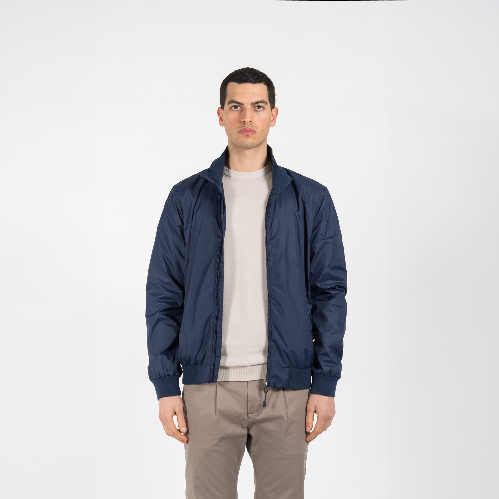 Giubbino nylon polo con patch gommato