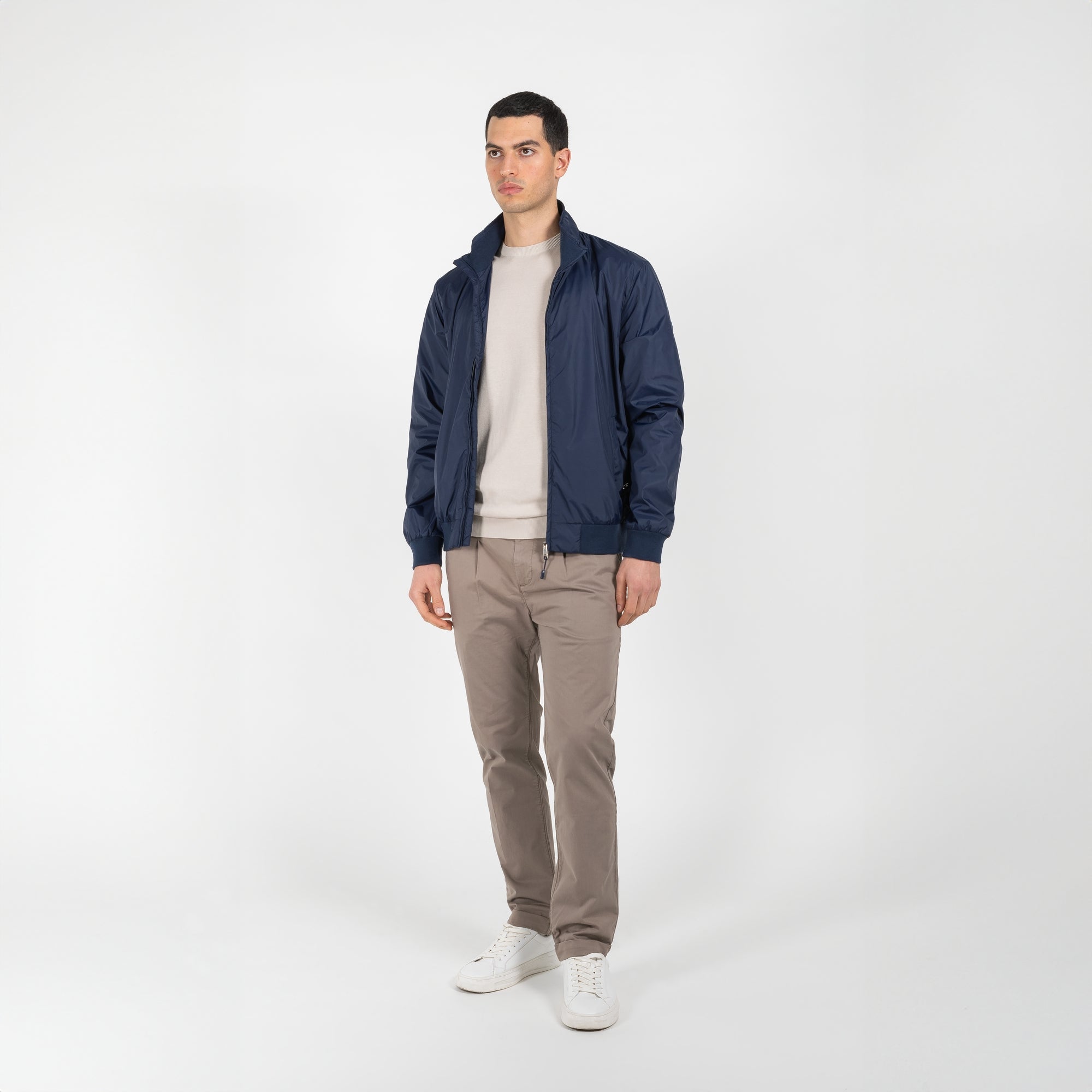 Giubbino nylon polo con patch gommato