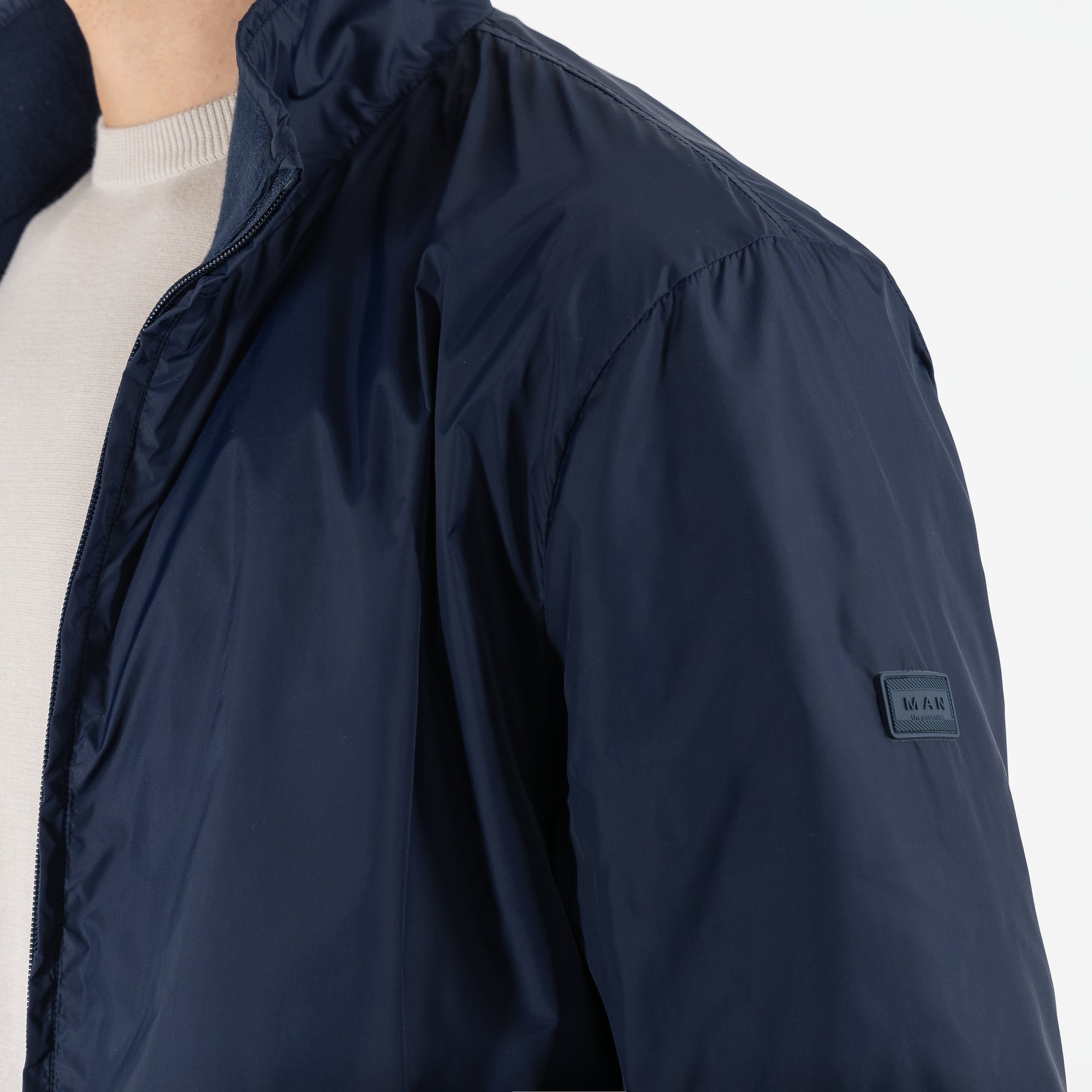 Giubbino nylon polo con patch gommato