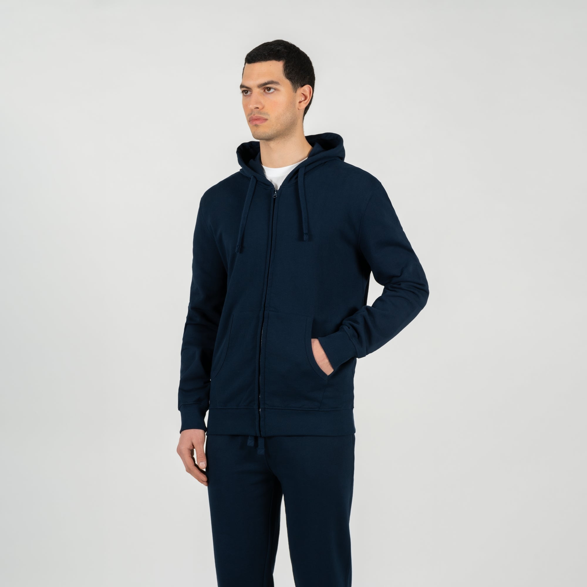 Felpa full zipper con cappuccio
