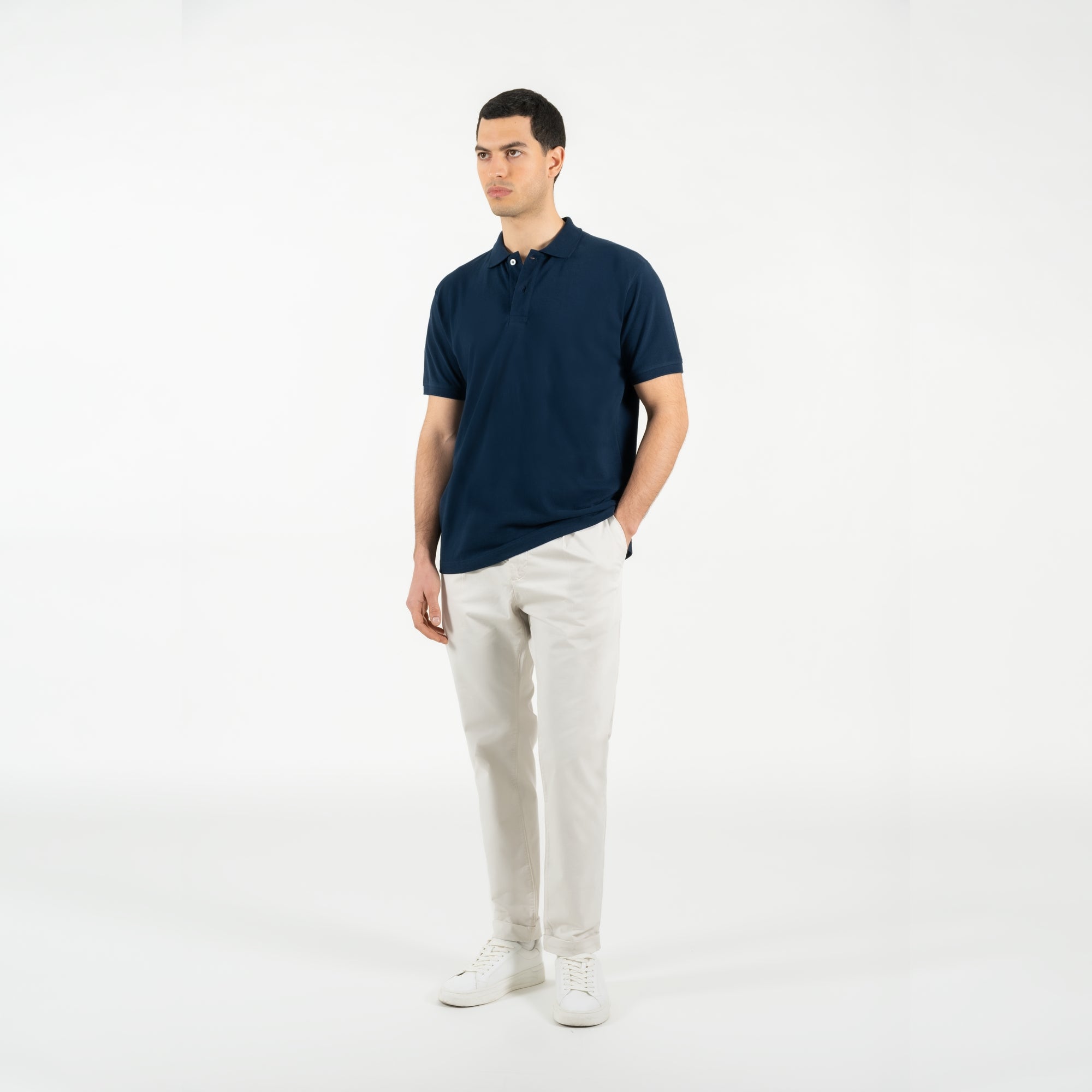 Polo piquet di cotone bio washed