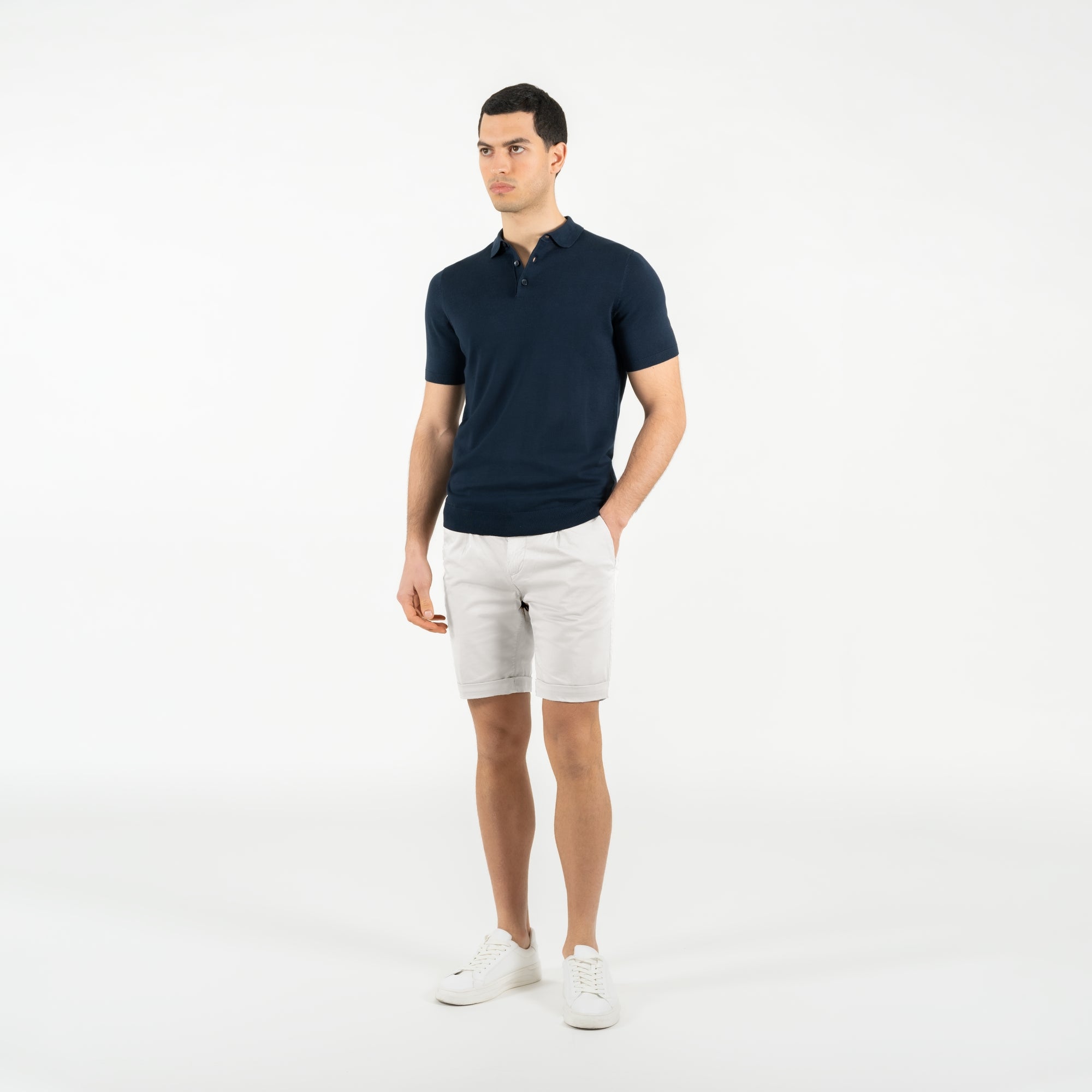 Bermuda con pence tasca america in cotone satin