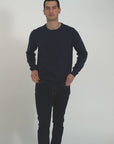 Maglia french terry in cotone bio washed regular fit