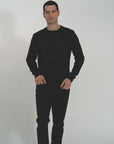 Maglia french terry in cotone organico con stampa narrow fit