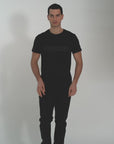 T-shirt jersey cotone organico con stampa narrow fit