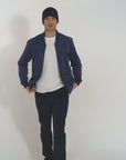 Giubbino varsity in nylon matte leather
