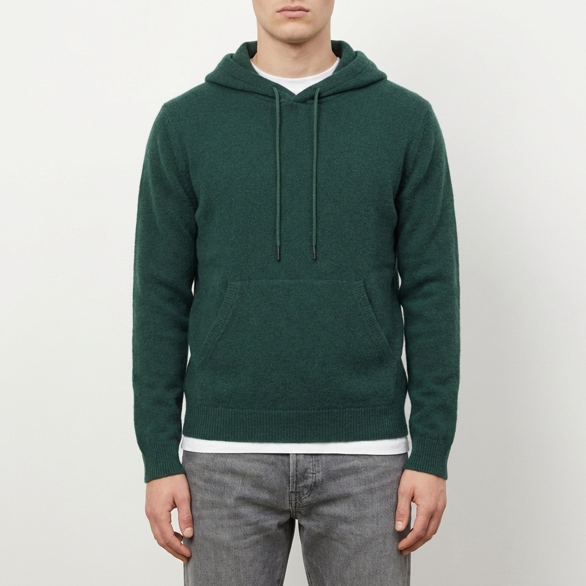 Maglia con cappuccio e marsupio 