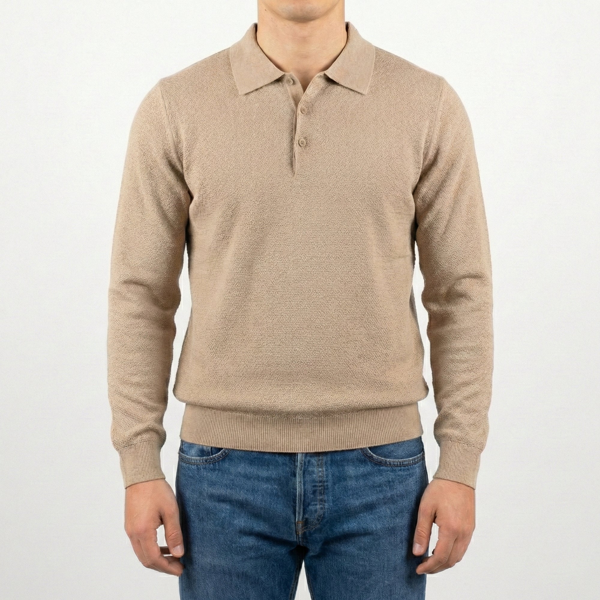 Maglia polo ml nido d'ape 