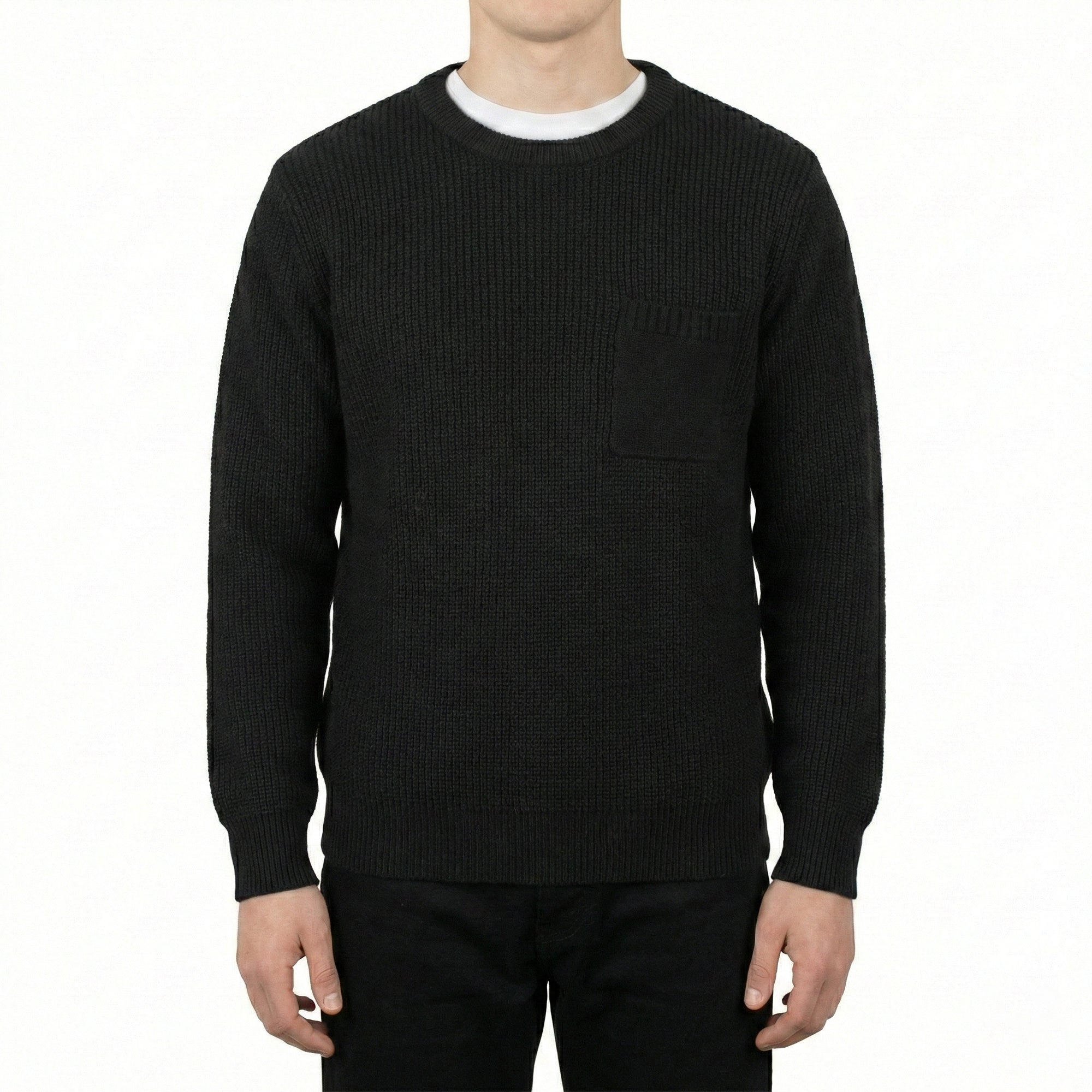 Maglia girocollo con taschino 