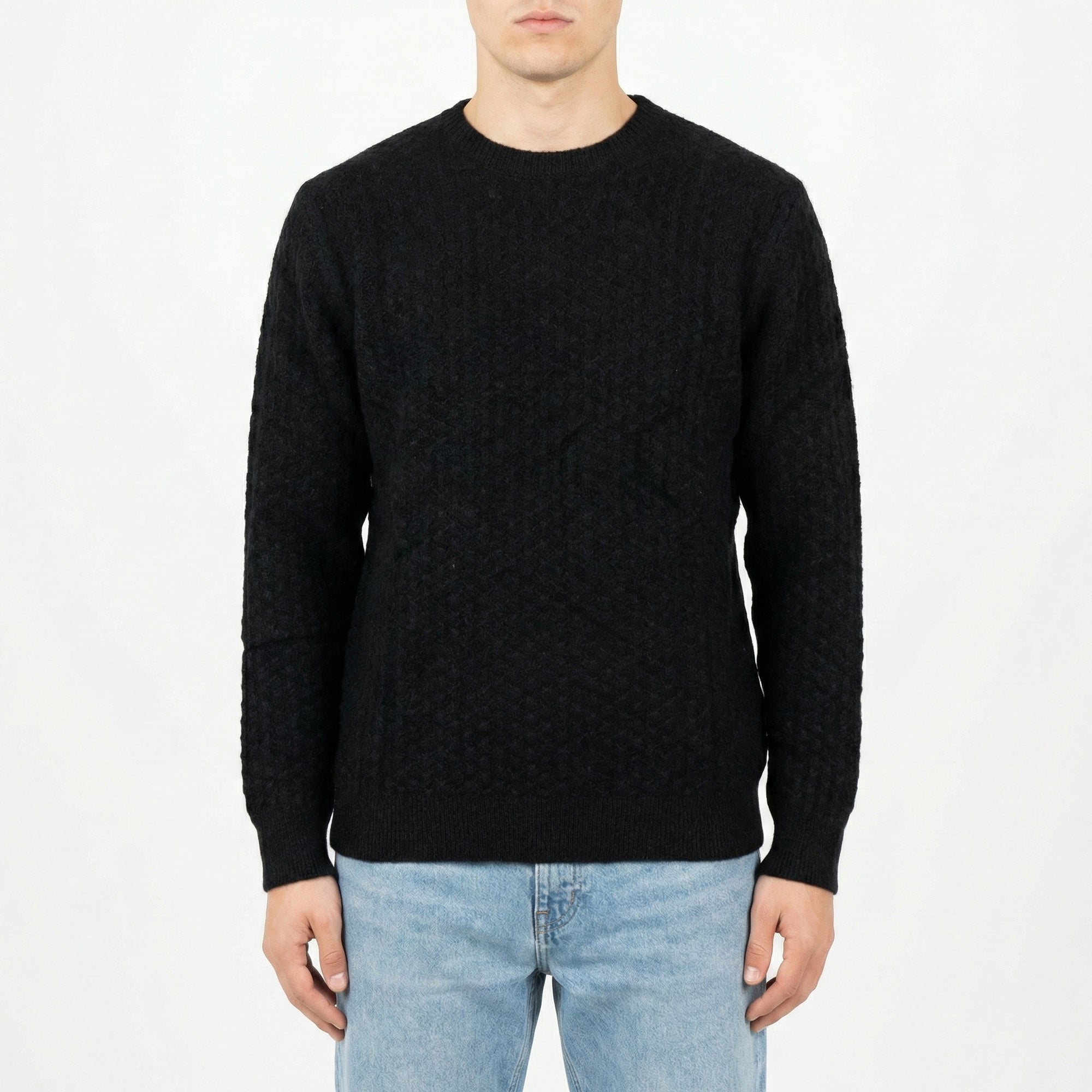 Maglia girocollo jacquard rombi 