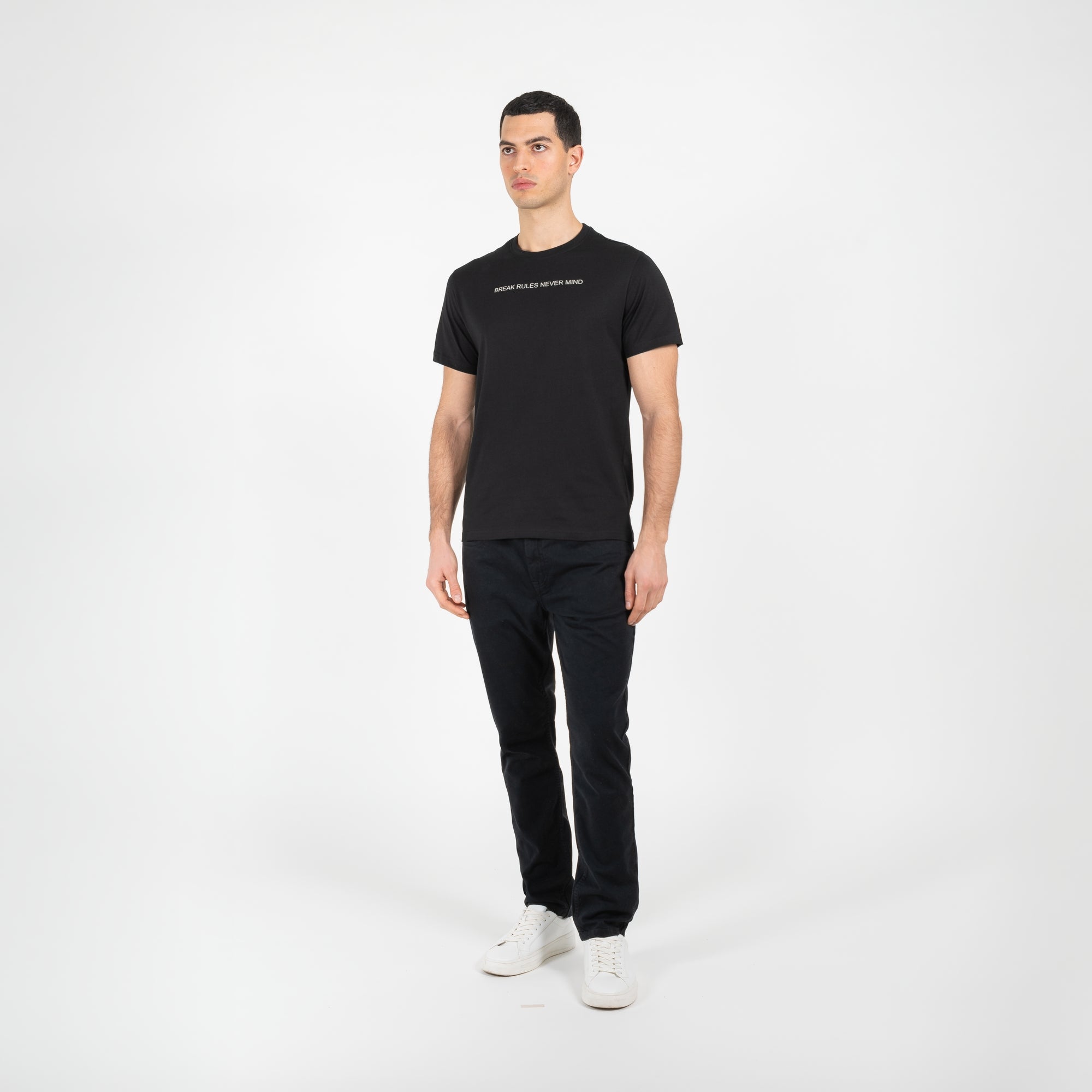 T-shirt jersey cotone organico narrow con stampa metallica
