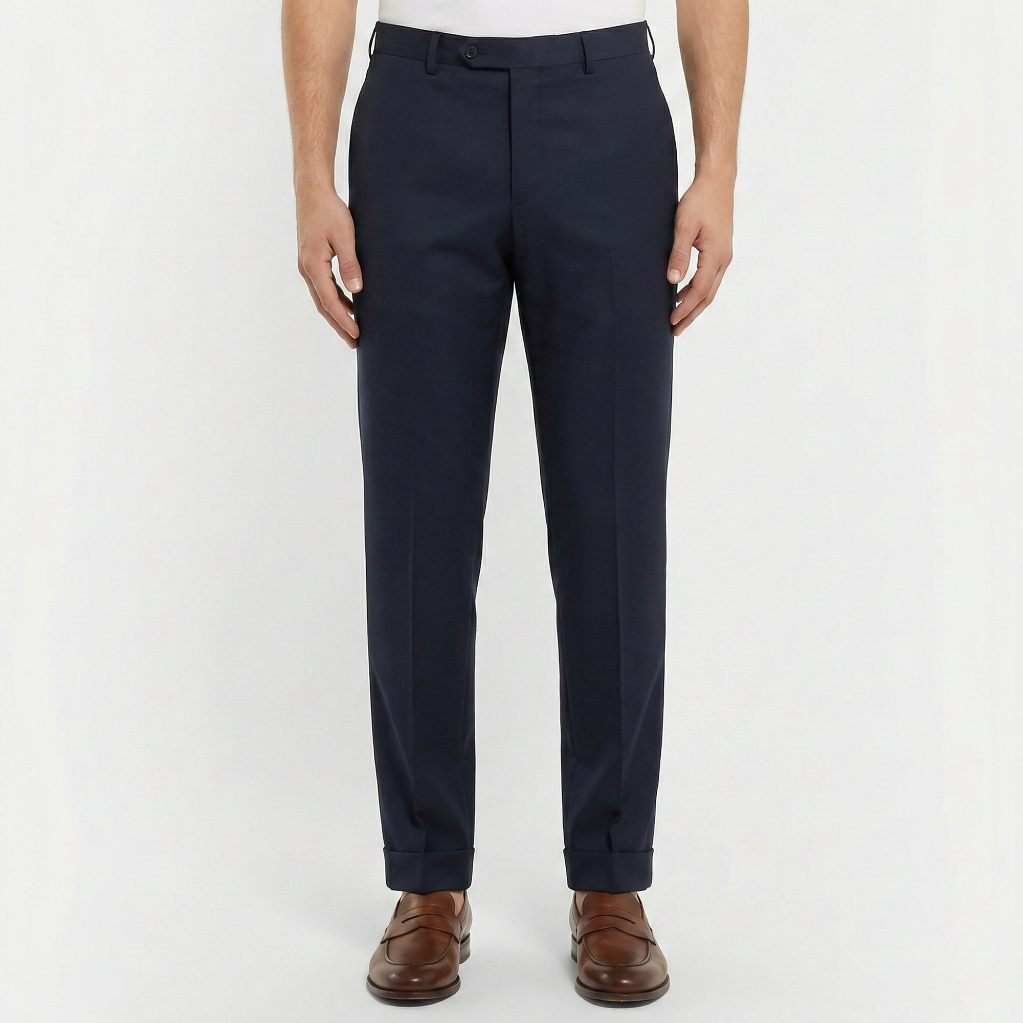 Pantalone classic con risvolto